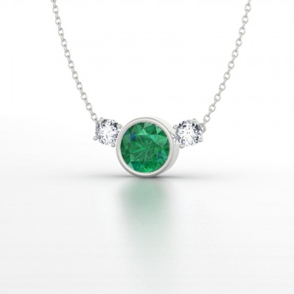 Antigone Pendentif Emeraude en Argent 925