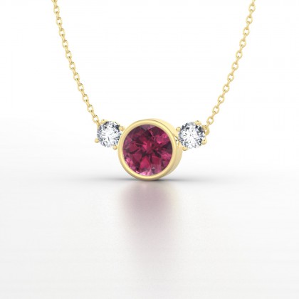 Antigone Pendentif Grenat en Or jaune 18k