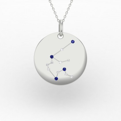 Aquarius Pendentif Saphir en Or blanc 18k