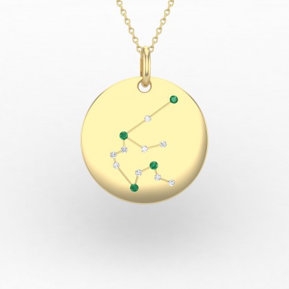 Aquarius Pendentif Emeraude en Or jaune 18k