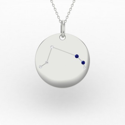Aries Pendentif Saphir en Or blanc 18k