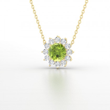 Arizona Pendentif Péridot en Or jaune 18k