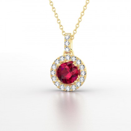 Aurélia Pendentif Rubis en Or jaune