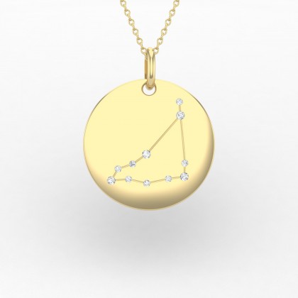 Capricorn Pendentif Diamant en Or jaune 18k