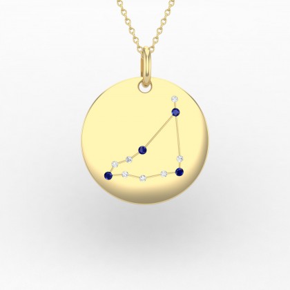 Capricorn Pendentif Saphir en Or jaune 18k