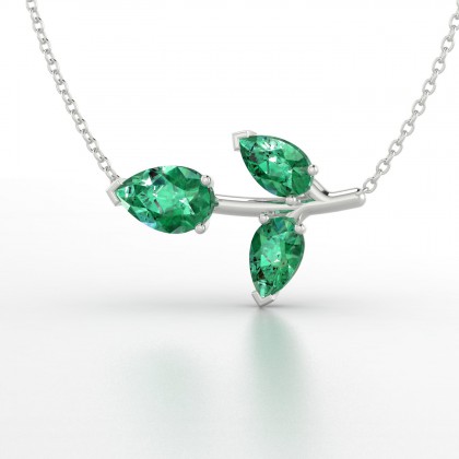 Chloris Pendentif Emeraude en Argent 925
