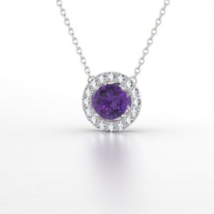 Cléa Pendentif Améthyste en Argent 925