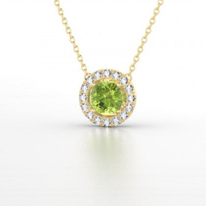Cléa Pendentif Péridot en Or jaune 18k