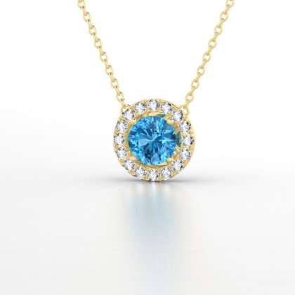 Cléa Pendentif Topaze en Or jaune 18k