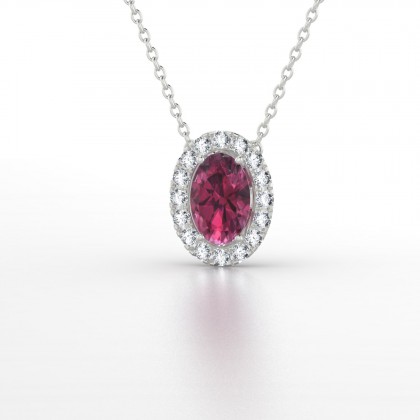Clothilde Pendentif Grenat en Argent 925
