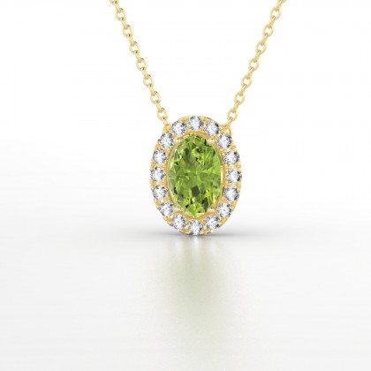 Clothilde Pendentif Péridot en Or jaune 18k