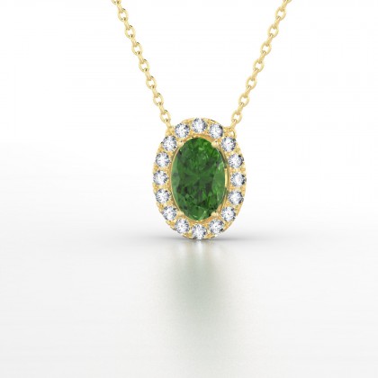 Clothilde Pendentif Tourmaline en Or jaune 18k