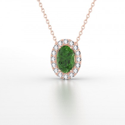 Clothilde Pendentif Tourmaline en Or rose 18k
