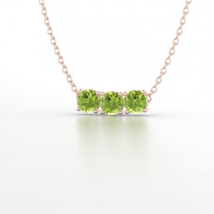 Clymène Pendentif Péridot en Or rose 18k