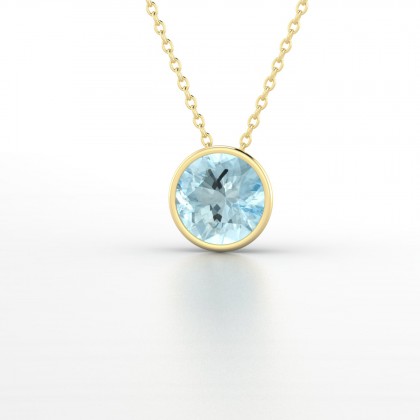 Elisa Pendentif Aigue-marine en Or jaune 18k