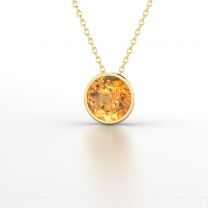 Elisa Pendentif Citrine en Or jaune 18k