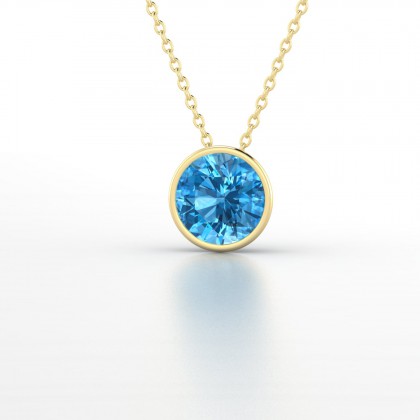 Elisa Pendentif Topaze en Or jaune 18k