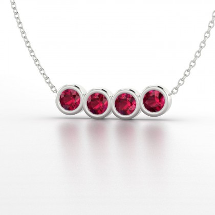 Envie Pendentif Rubis en Or blanc 18k