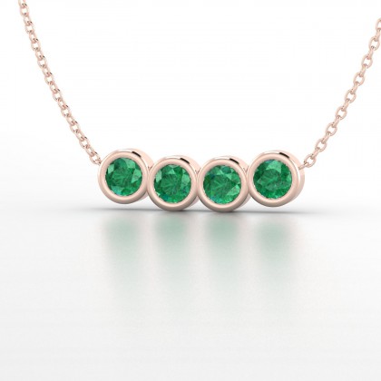 Envie Pendentif Emeraude en Or rose 18k