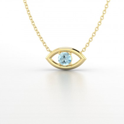 Era Pendentif Aigue-marine en Or jaune 18k