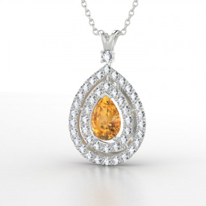 Gervaise Pendentif Citrine en Argent 925