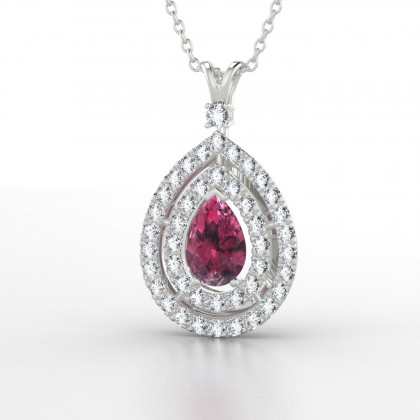 Gervaise Pendentif Grenat en Argent 925