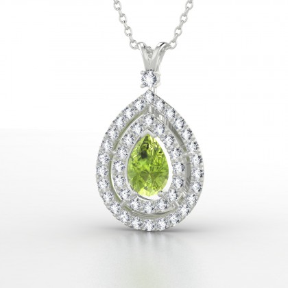 Gervaise Pendentif Péridot en Argent 925
