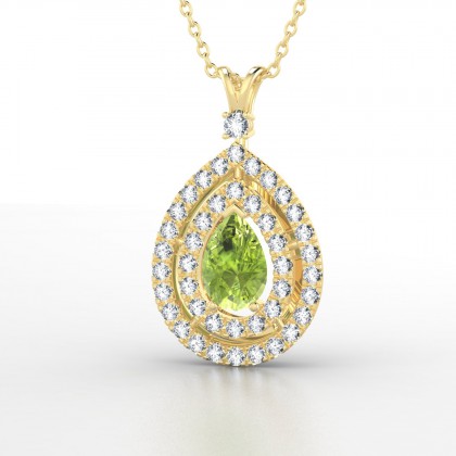 Gervaise Pendentif Péridot en Or jaune 18k