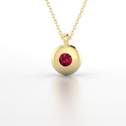 Hymne Pendentif Rubis en Or jaune