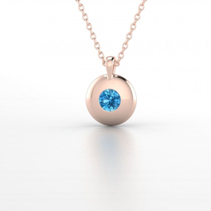 Hymne Pendentif Topaze en Or rose