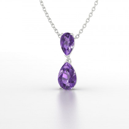 Jeannette Pendentif Améthyste en Argent 925