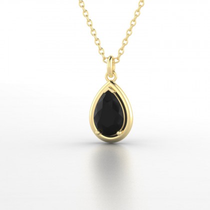 Julietta Pendentif Diamant noir en Or jaune 18k