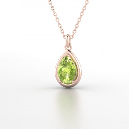 Julietta Pendentif Péridot en Or rose 18k