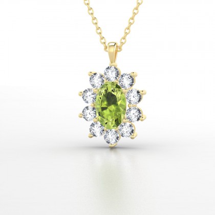 Léon Pendentif Péridot en Or jaune 18k