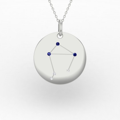 Libra Pendentif Saphir en Or blanc 18k
