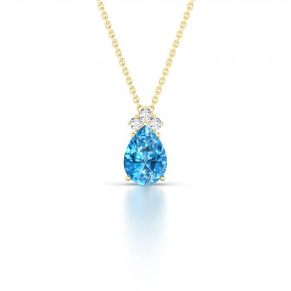 Melina Pendentif Topaze en Or jaune 18k
