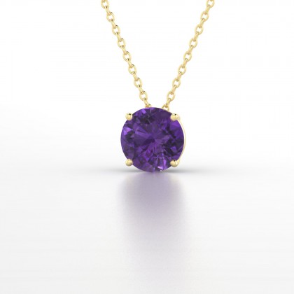 Moïra Pendentif Améthyste en Or jaune 18k