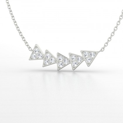 Ode Pendentif pavé Diamant en Or blanc