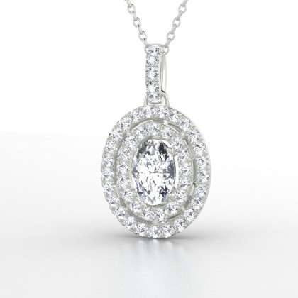 Odélie Pendentif Diamant en Or blanc