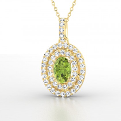 Odélie Pendentif Péridot en Or jaune 18k
