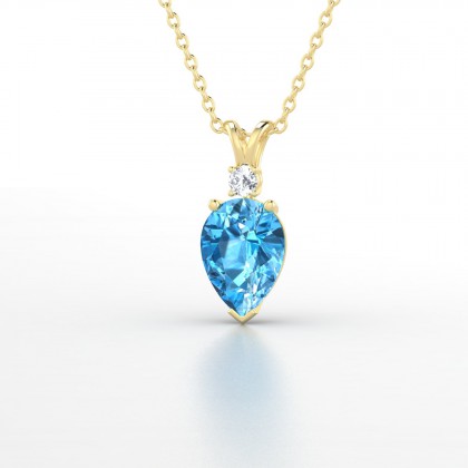 Régal Pendentif Topaze en Or jaune 18k