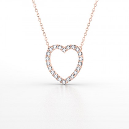 Romance Pendentif Diamant en Or rose 18k