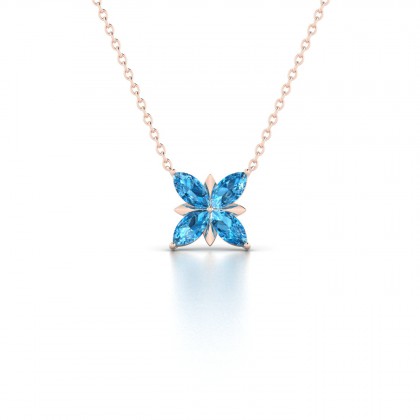 Romy Pendentif Topaze en Or rose 18k