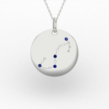 Scorpio Pendentif Saphir en Or blanc 18k