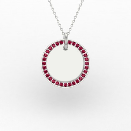 Sinope Pendentif Rubis en Or blanc 18k