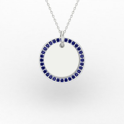 Sinope Pendentif Saphir en Or blanc 18k