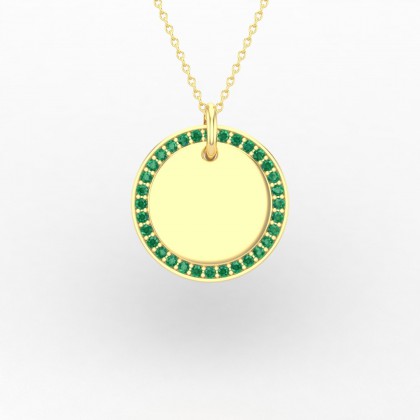 Sinope Pendentif Emeraude en Or jaune 18k