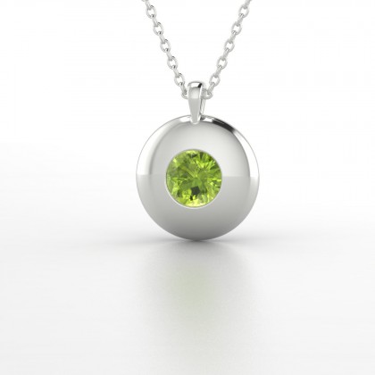 Symphonie Pendentif Péridot en Or blanc