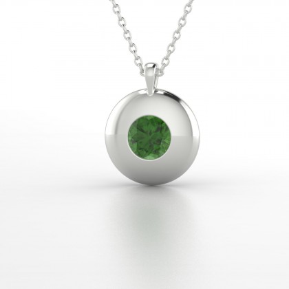 Symphonie Pendentif Tourmaline en Or blanc 18k