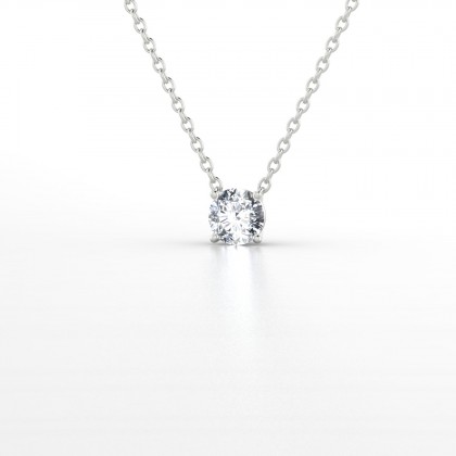 Traditionnel Pendentif Diamant en Or blanc